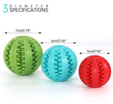 (3 pack) Interactive Treat Bite Resistant Watermelon Chew Ball Toy Durable Puppy Toys Slow Feeder Play Teeth Treat Dispensing